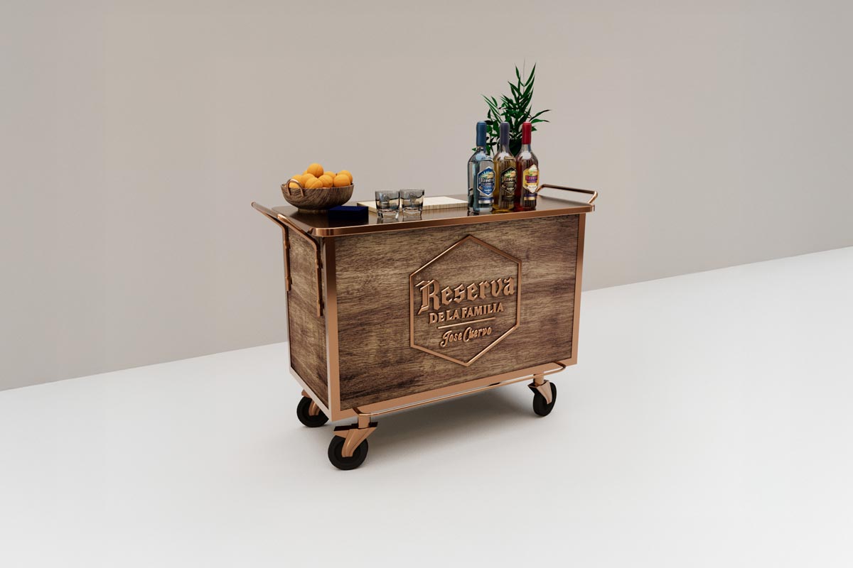 Jose Cuervo 3D Design product cart