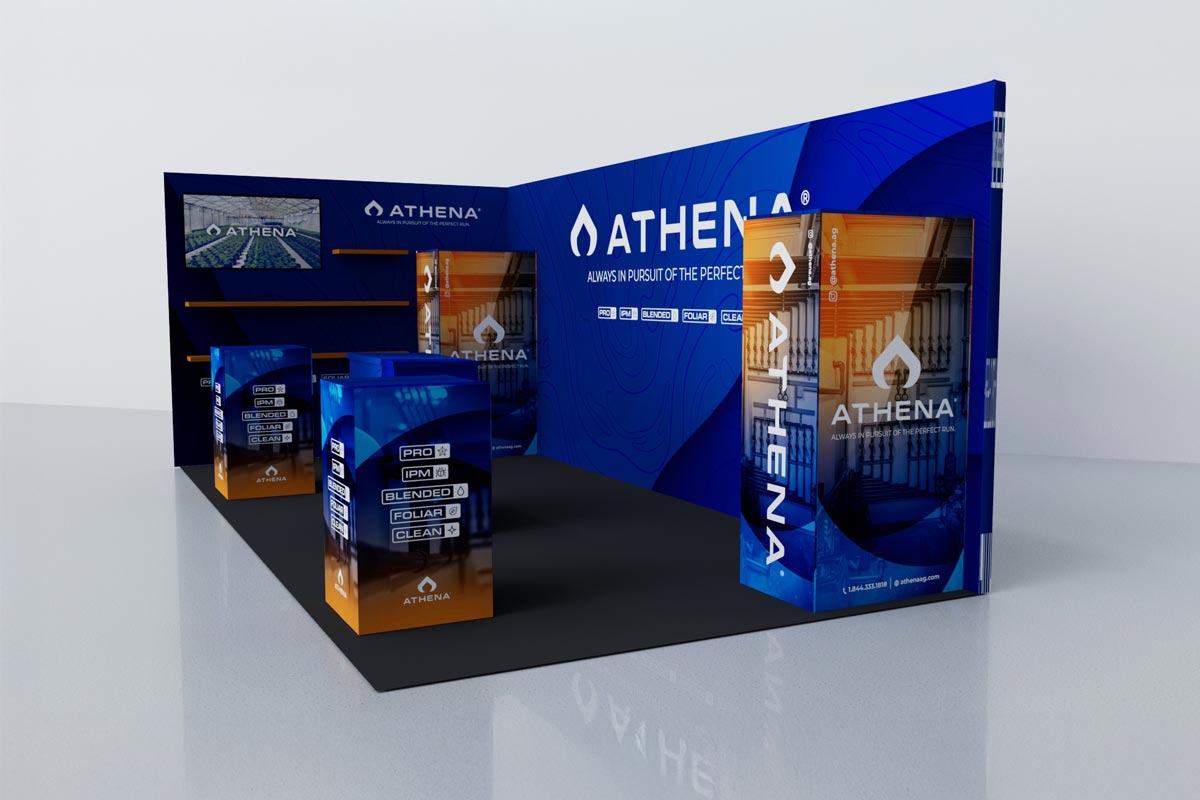 Athena trade show booth 3D design